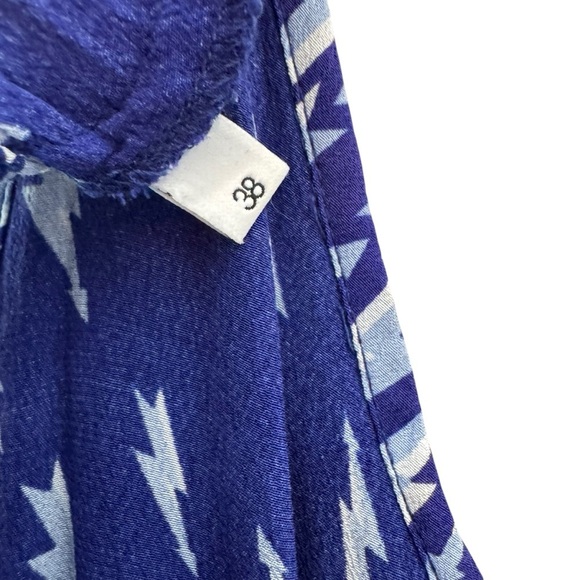 Sandro Lightning Bolt Bare Shoulder Crepe Midi Dress
Blue Kemila Size M - Picture 9 of 14